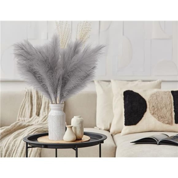 7-Pcs 38"/3.1FT Faux Pampas Grass Large Tall Fluffy Artificial Fake Flower Boho - Picture 5 of 7
